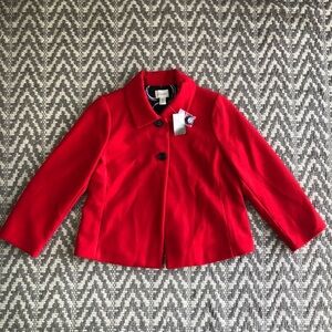 Chico’s red 3/4 sleeve swing jacket Chico’s size 0